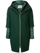 Herno Layered Padded Coat - Green