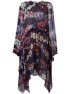Msgm Floral Pattern Pointy Dress - Multicolour