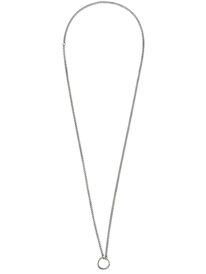 Ann Demeulemeester Ring Pendant Necklace, Women's, Metallic