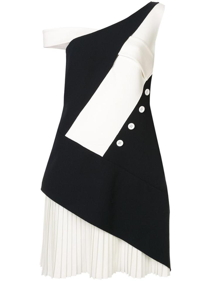 Comme Moi Deconstructed Midi Dress - Black