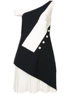 Comme Moi Deconstructed Midi Dress - Black