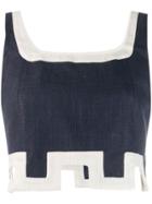 Staud Crop Tank Top - Blue