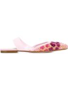 Anna Baiguera Embellished Open Back Ballerinas