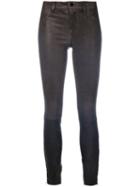 J Brand - Cropped Skinny Leather Trousers - Women - Lamb Skin - 29, Grey, Lamb Skin