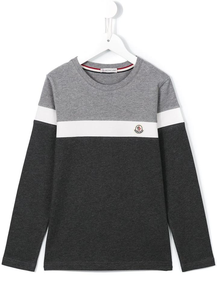Moncler Kids Colour Block Long Sleeve Top