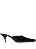 Kalda Alba 55mm Snakeskin-effect Mules - Black
