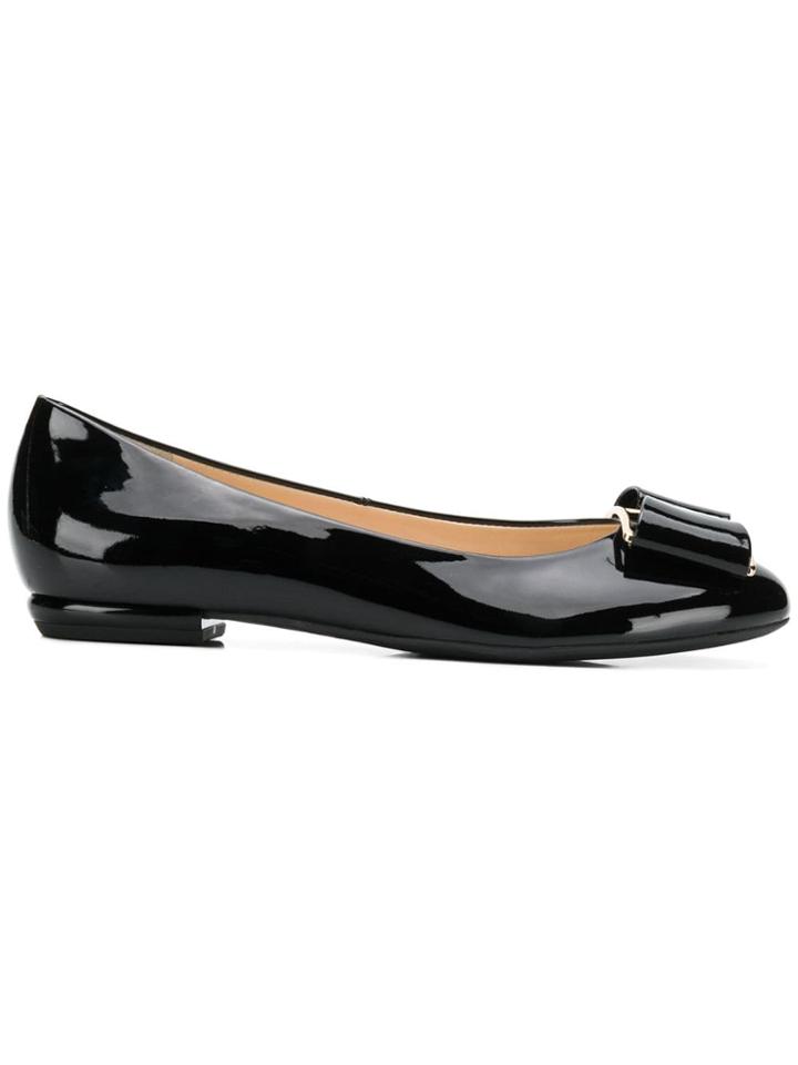 Hogl Bow Front Ballerina Pumps - Black
