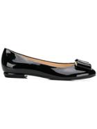 Hogl Bow Front Ballerina Pumps - Black
