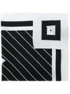 Dolce & Gabbana Logo Striped Square Scarf - Black