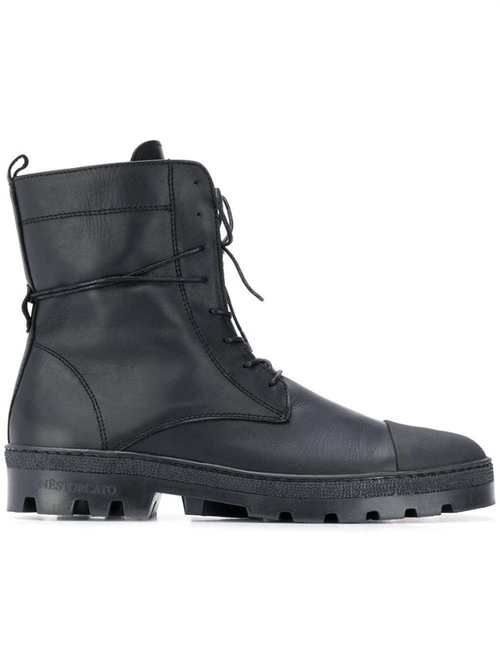 Inês Torcato Classic Lace-up Boots - Black