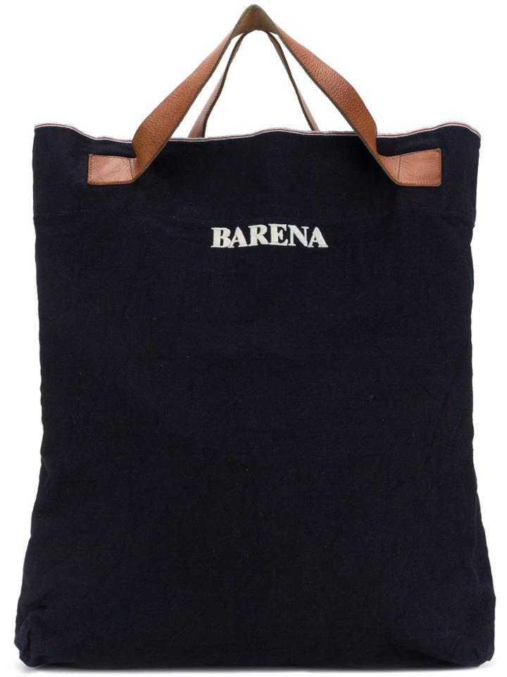 Barena Logo Print Tote - Blue