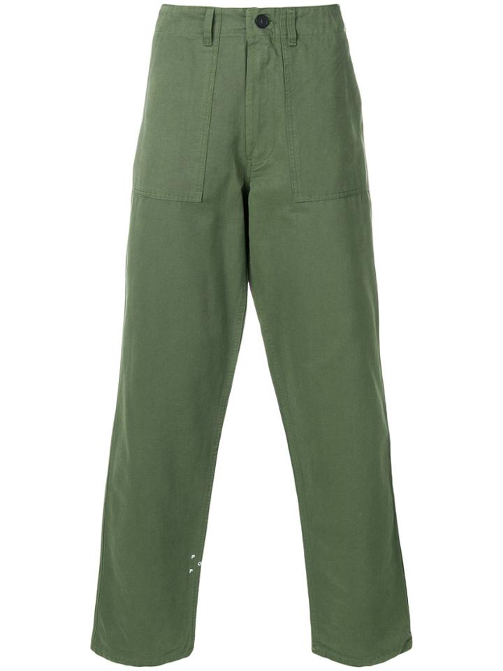 Pop Trading International Wide Leg Trousers - Green