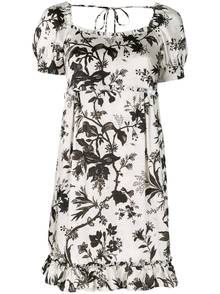 Mcq Alexander Mcqueen - Floral Embroidered Dress - Women - Polyester/spandex/elastane - 40, White, Polyester/spandex/elastane