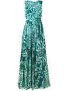 Max Mara Silk Georgette Dress - Green