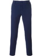 Incotex Pleated Skinny Chinos, Men's, Size: 54, Blue, Cotton/spandex/elastane