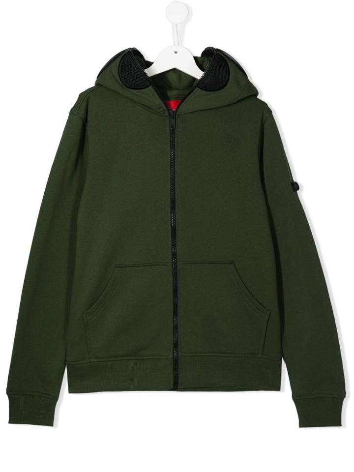 Ai Riders On The Storm Teen Goggle Zip Up Hoodie - Green