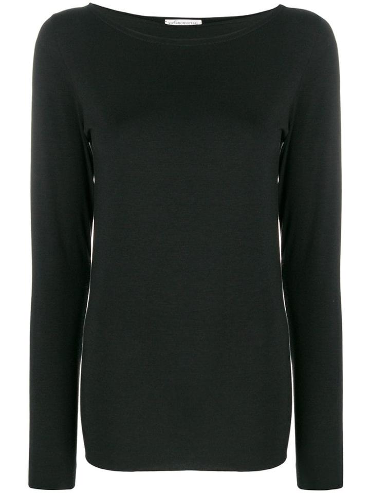 Stefano Mortari Boat Neck Top - Black