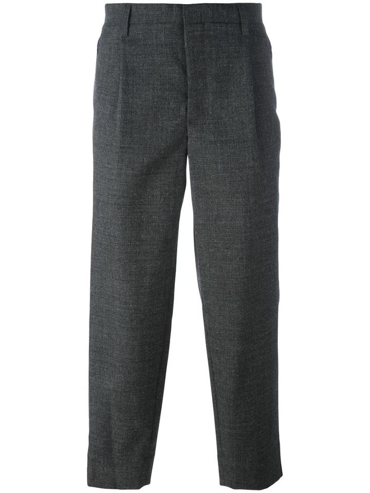Kolor Tailored Cropped Trousers, Men's, Size: 3, Grey, Cupro/wool/polyester
