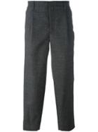 Kolor Tailored Cropped Trousers, Men's, Size: 3, Grey, Cupro/wool/polyester