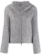 D.exterior Chunky Knit Jacket - Grey
