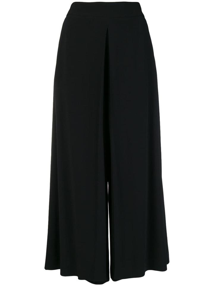 Karl Lagerfeld Satin Back Crepe Culottes - Black