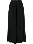 Karl Lagerfeld Satin Back Crepe Culottes - Black