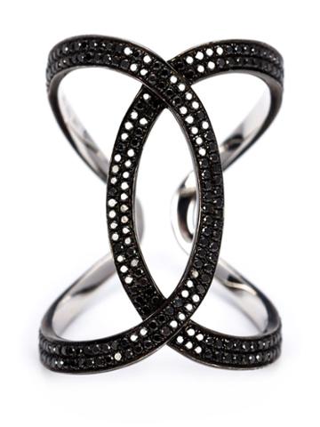 Kristin Hanson Diamond Wave Ring, Women's, Black