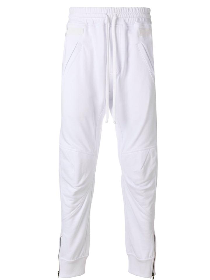 Amen Zip Cuff Track Pants - White