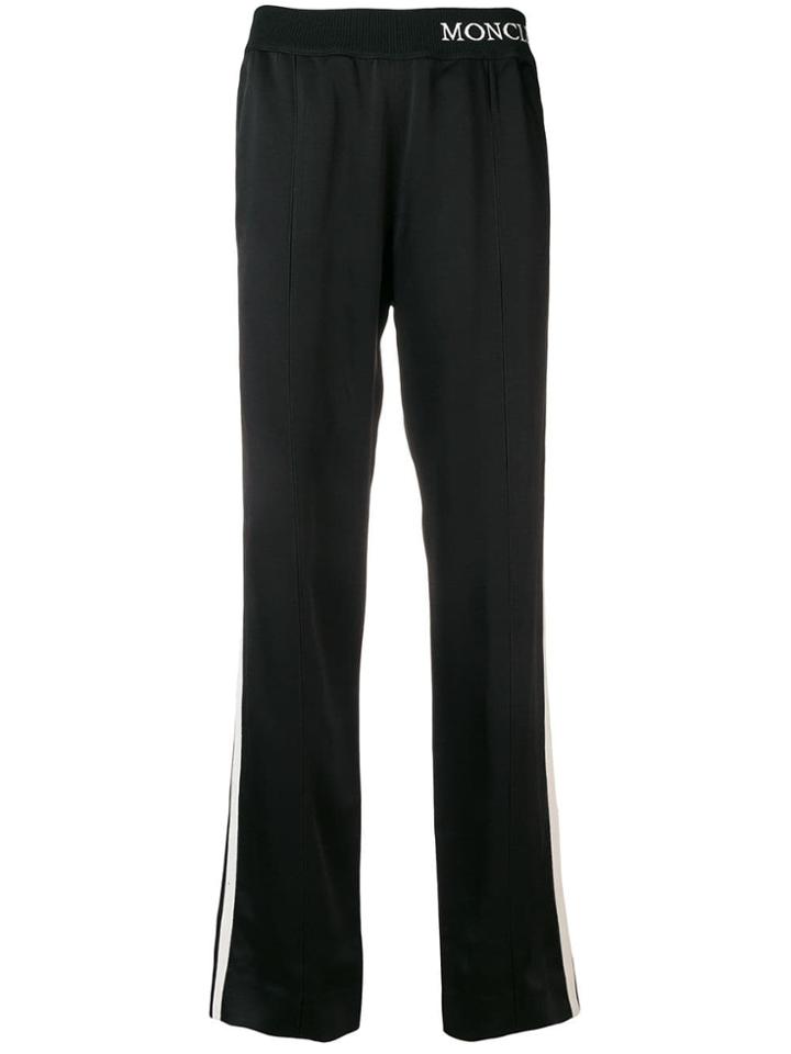 Moncler Elasticated Logo Trousers - Black