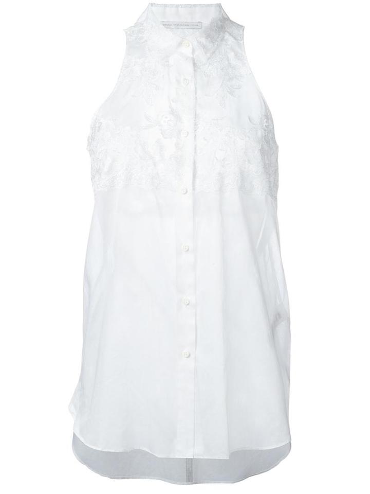 Ermanno Scervino Sleeveless Shirt, Women's, Size: 42, White, Cotton