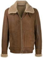 Salvatore Santoro Shearling Aviator Jacket - Brown