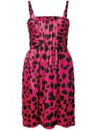 Moschino Vintage Cheetah Print Midi Dress - Pink