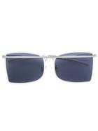 Calvin Klein 205w39nyc Metal Bar Detail Sunglasses - White