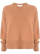 Le Ciel Bleu Oversized Crew-neck Jumper - Brown