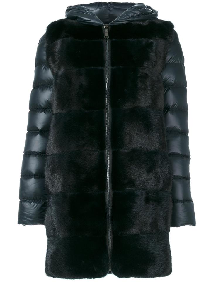Cara Mila Lisa Down Mink Coat - Blue