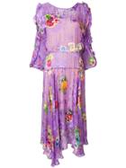 Preen By Thornton Bregazzi Ermin Floral Ruffle-sleeve Dress - Pink &
