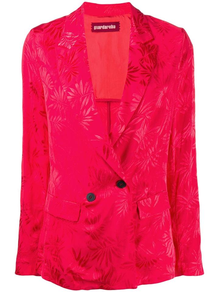 Guardaroba Floral Print Blazer - Red