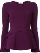 Scanlan Theodore Crepe Knit Tailored Top, Women's, Size: M, Pink/purple, Viscose