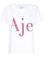 Aje Embellished Logo T-shirt - White