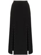 See By Chloé Studded Slit Midi Skirt - Black