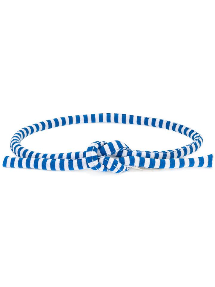 Ports 1961 Striped Rope Belt, Women's, Blue, Cotton/polystyrene