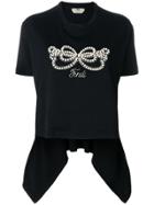 Fendi Handkerchief Hem T-shirt - Black