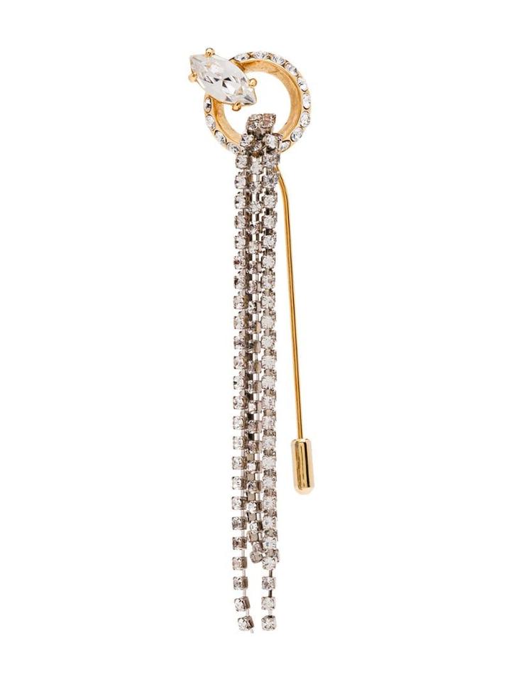 Miu Miu New Crystal Jewels Brooch - Silver
