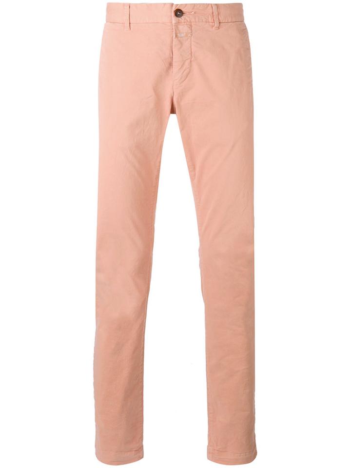 Closed - Classic Trousers - Men - Cotton/spandex/elastane - 34, Pink/purple, Cotton/spandex/elastane
