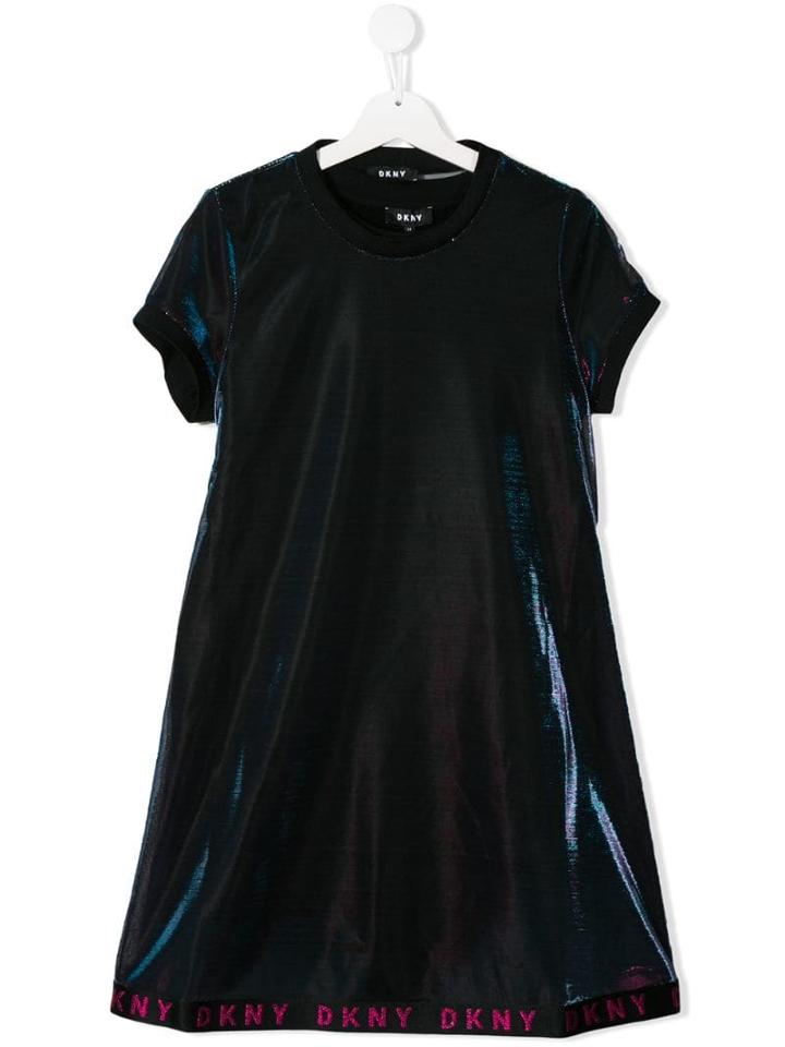 Dkny Kids Metallic Threading Dress - Black