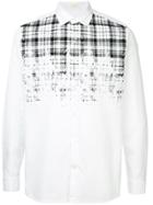Education From Youngmachines Dissolved Check Shirt - White