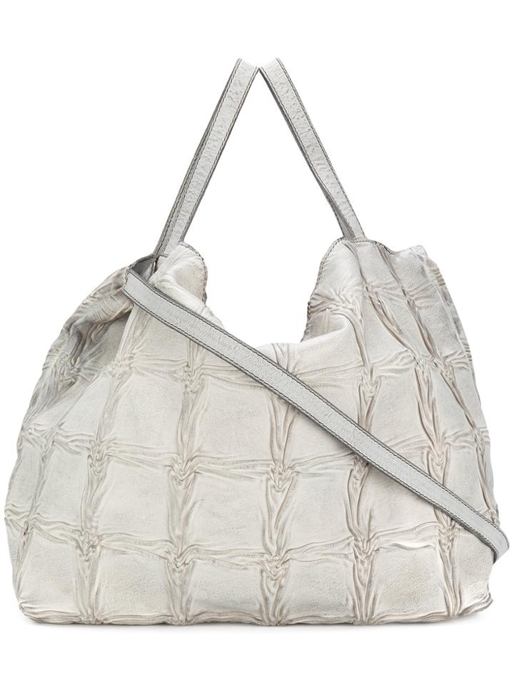 Numero 10 Weave Effect Shoulder Bag - Grey