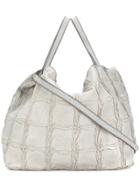 Numero 10 Weave Effect Shoulder Bag - Grey