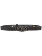 Oscar De La Renta Crystal Swirl Belt - Black