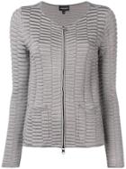 Emporio Armani Textured Zipped Jacket - Grey